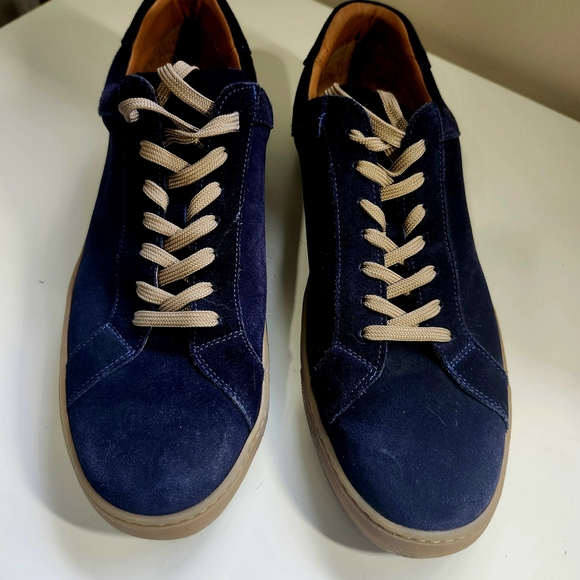 Cruza Tendencia Men's Navy US 12  Suede Leather Low Top Classic Chic Sneakers - Picture 3 of 10
